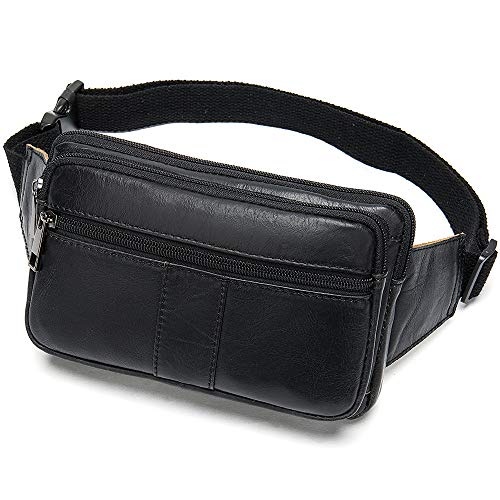 Hombre Bandolera Mini Multiusos Riñonera, Morbuy Bolso del teléfono Bolsa de Mensajero Pequeña móvil Deporte Senderismo de Viaje (13 * 20 cm,Negro) Cover