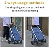 LEUYA ABC Chariot de courses pliable à 4 roues en aluminium léger