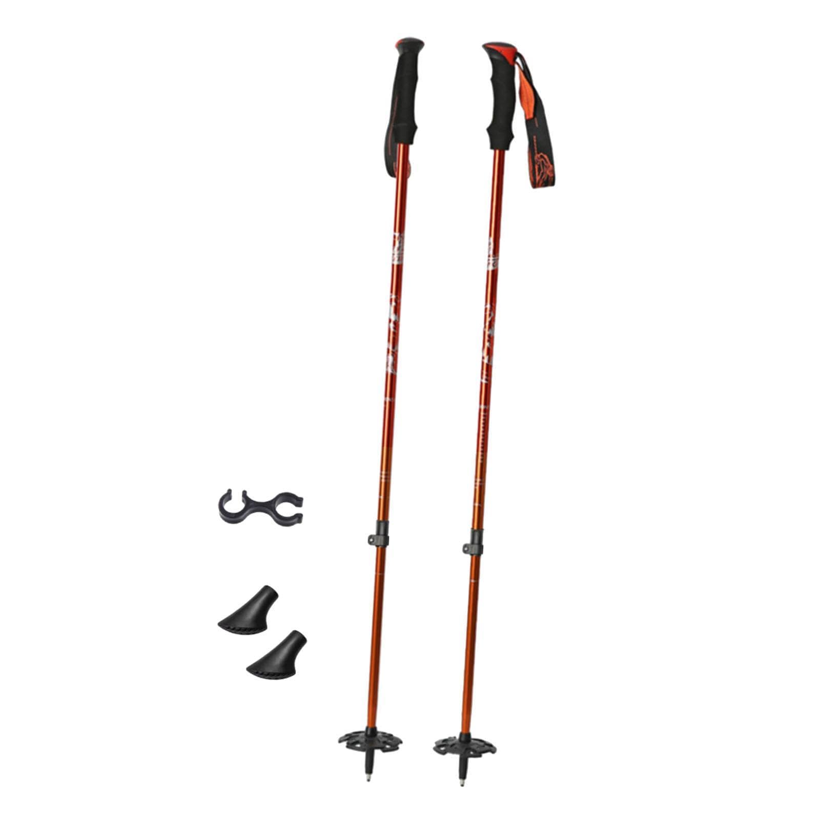 perfk Bastones de esquí con cestas para Nieve, portátiles, ergonómicos, Ajustables, para Deportes de Invierno, de esquí al Libre.