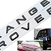 1Set 3D Head Cover Hood Front Letters Emblem Sports Line Badge Letter Emblem for Range Rover car Stickers Decal Logo（Bright Black）