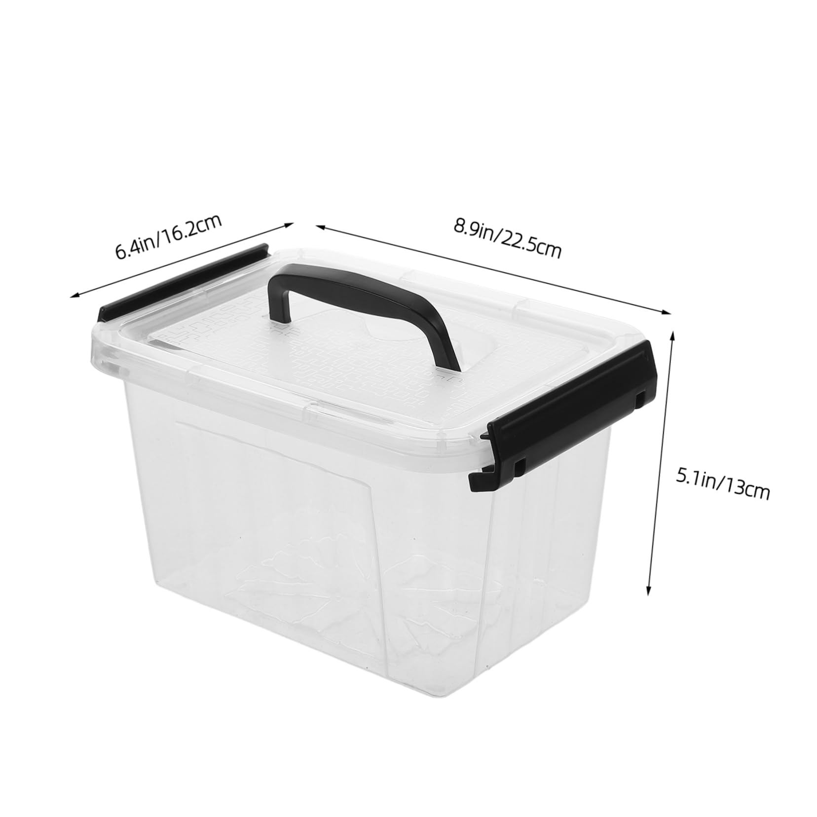 PRETYZOOM Set da 6 Scatole di Plastica con Coperchio e Chiusura, Design Trasparente Versatile per Conservare Cancelleria e Medicinali, per Scrivania e Cassetto