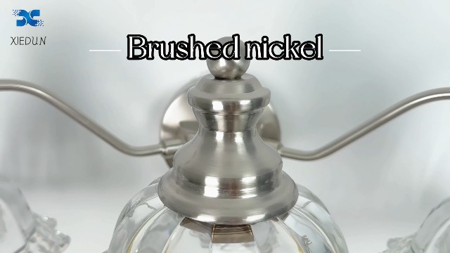 Image of XIEDUN Brushed Nickel Bathroom Vanity Light Fixture 3 Light Vanity Lights for Bathroom Vanity Light Fixtures