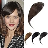 Dsoar Side Bangs Clip in Bangs Real Human Hair Bang Natural Clip on Side Bang Straight Fringe Hair...