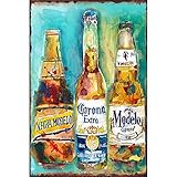 Modelo Beer Tin Sign Vintage Wall Poster Retro Iron Painting Metal Plaque Sheet for Bar Cafe Garage