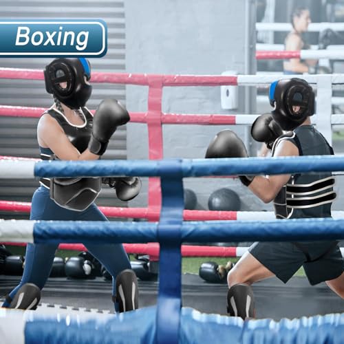Image of Taekwondo Boxing Gear Set, Karate Sparring Gear Set Height Youth or Adults, Martial Arts Shin Guards /Chest Rib /Headgear /Mouthguards Guards Protective Gear Set