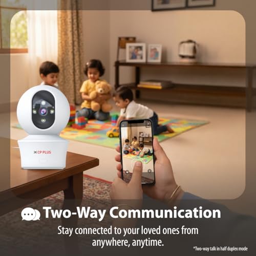 CP PLUS 3MP Smart Wi-Fi CCTV Camera for Home with 360° Pan & Tilt | View & Talk | Smart Detection Suite | Night Vision 30 Mtr | Cloud Recording | CTC Cyber Secure Tech | EZ-P34Q 9 51TrOOCIO8L