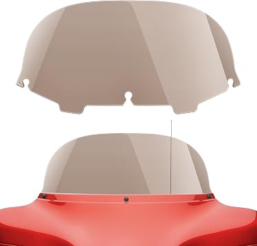 Amazicha 8" Smoke Batwing Windshield Round Windscreen Compatible for 1996-2013 Harley Davidson Touring Street Glide Electra Glide