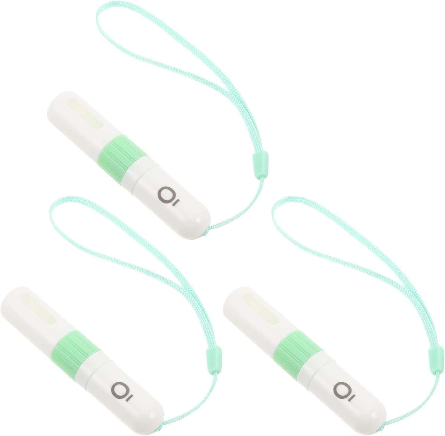 3pcs Refillable Essential Oil Aroma Breath Sticks with 2ml Capacity, Green Rollerball Bottles Featuring Window and Unscented Cotton Wicks for Daily Travel Use