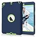 Hocase Dual Layer  Ruggged Hard Rubber Case Apple iPad mini 1 / 2 / 3 - Navy Blue / Fluorescent Green