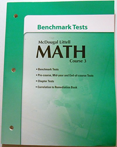 McDougal Littell Math Course 3: Benchmark Tests
