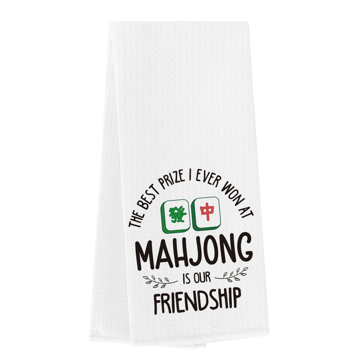 Wzotiy Mahjong Gifts Kitchen Towels Dish Towels Fun Gifts for Women Men Mahjong Players Decorative Waffle Weave Tea Towel Hand Towel for Kitchen