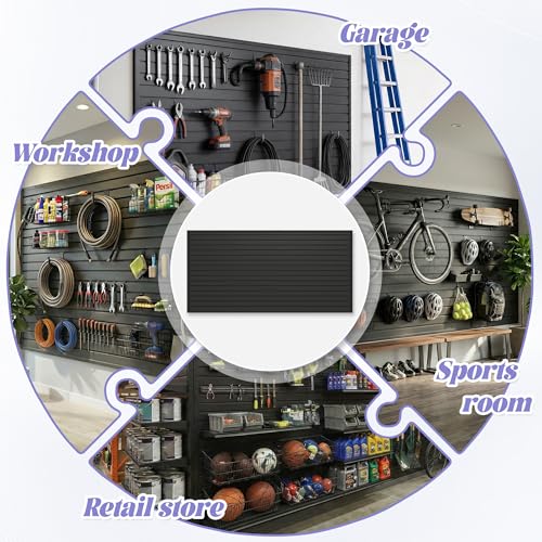 SMARTSTANDARD-Heavy-Duty-PVC-Slatwall-Panels-4x8-ft-Interlocking-Garage-Wall-Organizer-System-Tool-Board-for-Retail-Display-Workshop-Home-Storage-Black