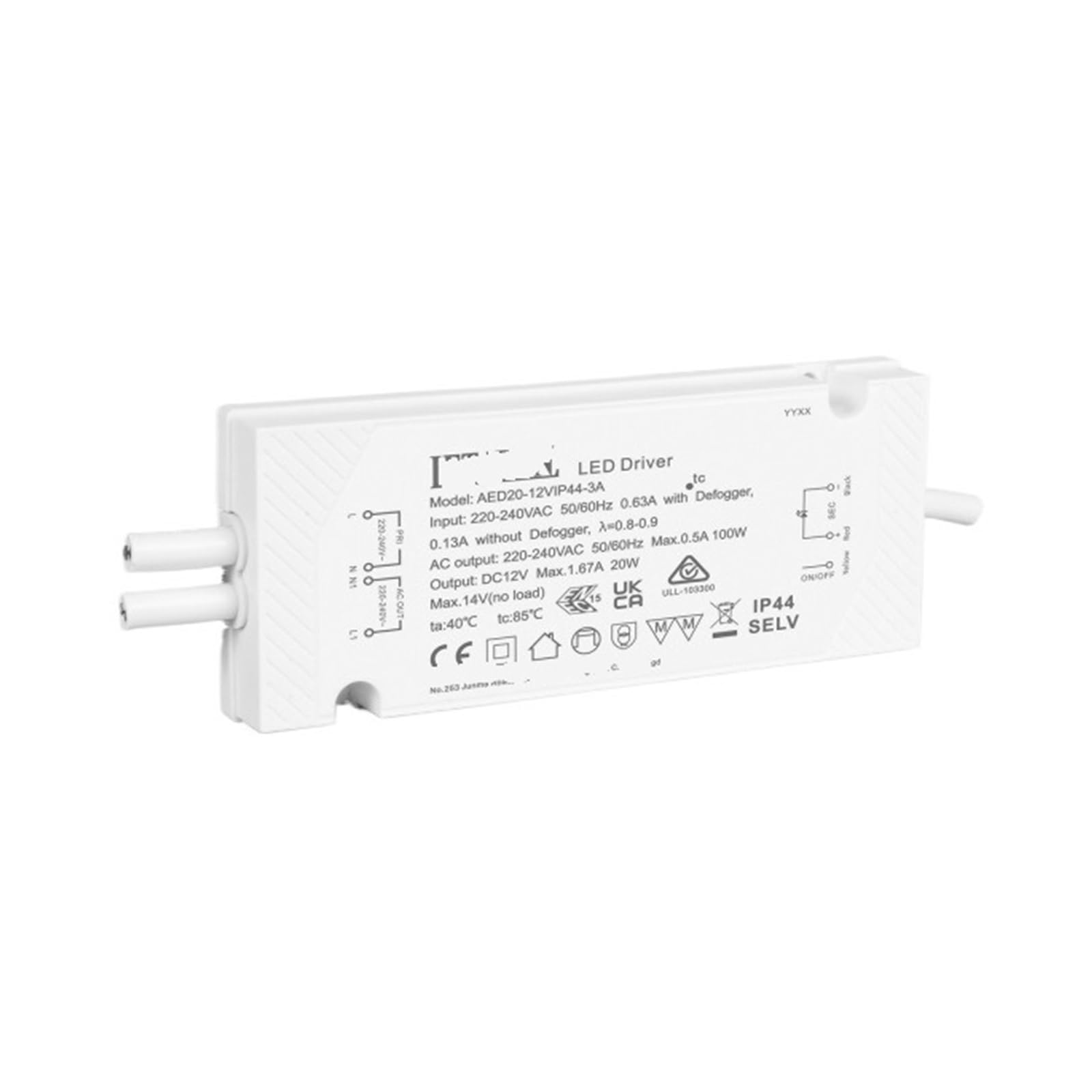 Miroir de salle de bain transformateur 12V 20W alimentation tension constante