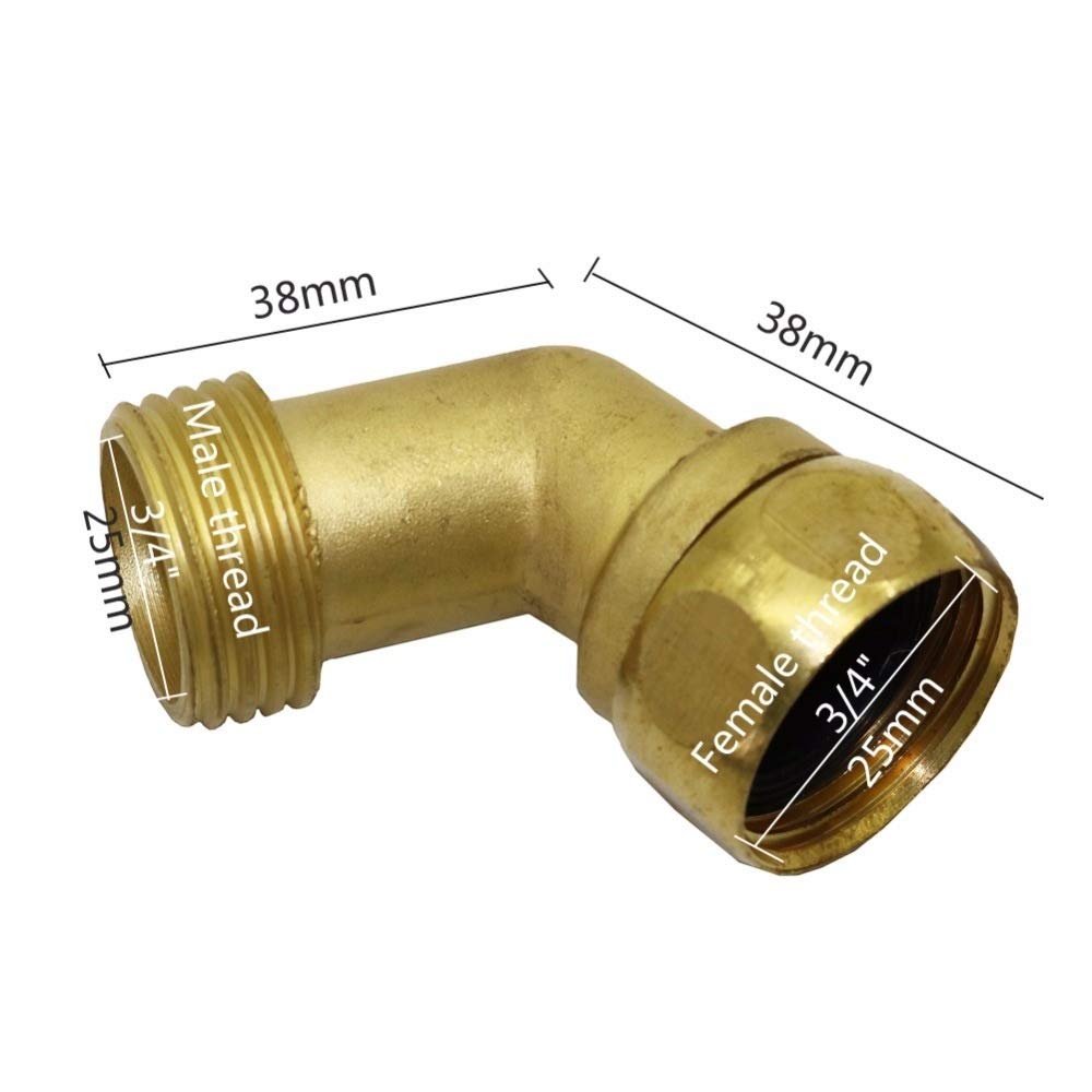 Accessori di Giunzione per Tubi Flessibili Irrigazione connettore Acqua di Rame da 3/4" Femmina a Maschio Filettatura Angolo Giunti Agricoltura Strumenti Micro irrigazione Raccordi 10 pc