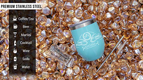 Paris Products Co. 1971 Vintage Aged To Perfection Stainless Steel 52 Wine Tumbler + Shot Glass, 52Nd Birthday Gifts For Women, Birthday Decorations, Mom Birthday Gifts, Coffee Tumbler, Sister Gifts #TOP5