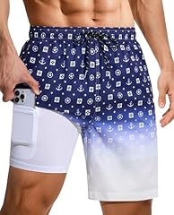 Blue White Gradient Print