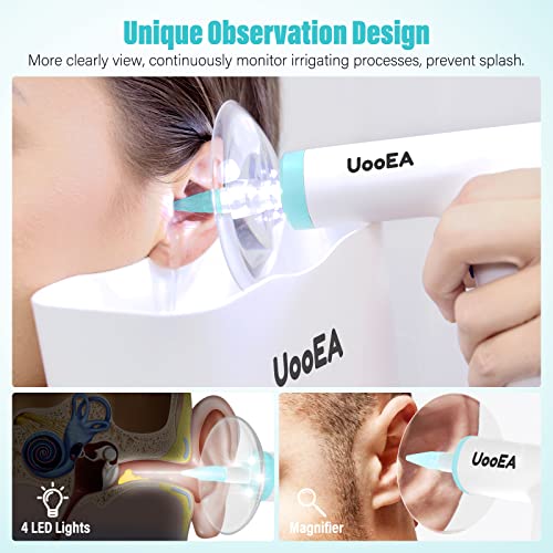 Electric Ear Wax Removal Tool With 15 Ear Tips, Water Powered Earwax Cleaner With 4 Pressure Settings Safe And Effective Rechargeable Ear Cleaning Kit Ear Irrigation Flushing System For Adults & Kids #TOP6