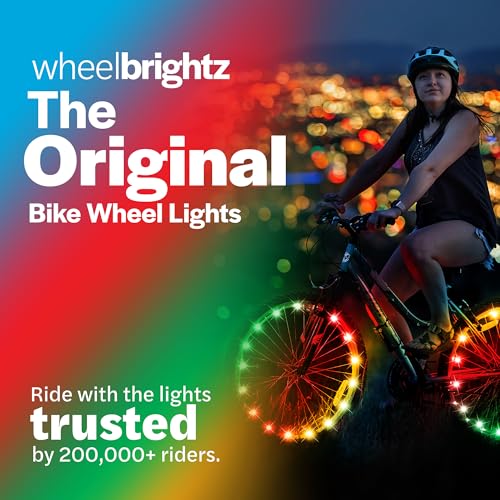 image for Brightz Bike Wheel Lights (2-Pack, Multicolor) - LED Illumination - Ki