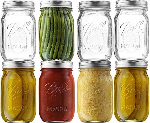 Image of STAR WORK 400ml Kitchen Honey Pot Shape Glass jar for Using Masla Storage DIY Craft Storage,Pantry Storage Container Pack of (8)