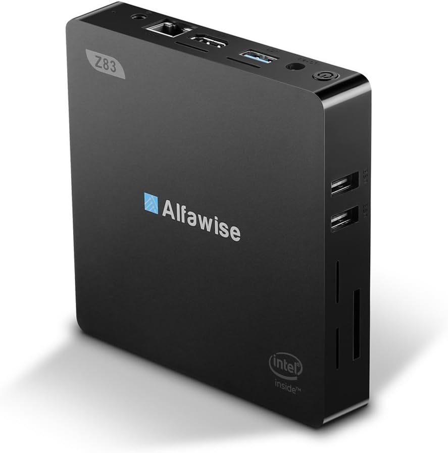 Z83V Mini PC Windows 10 Desktop Alfawise 2GB RAM 32GB ROM advanced 64 bit Intel Atom X5-Z8350 processor up to 1.92Ghz,Support Dual Band Wi-Fi,Dual Output HDMI/VGA ,Best Gifts for Your Family and Friend