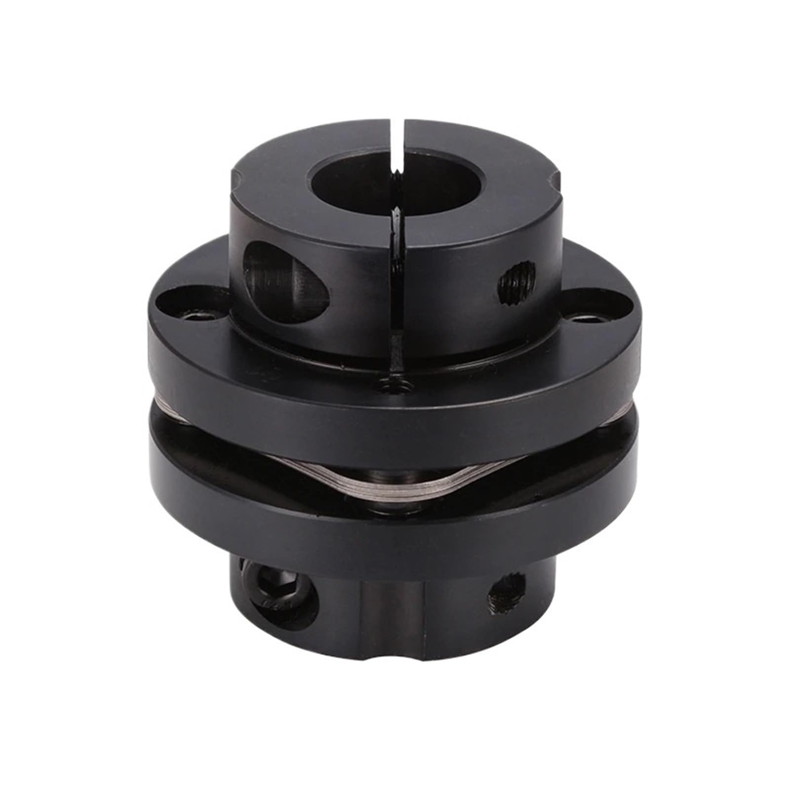 1 stücke Schwarz D50L41 Stahl Abgestufte Einzel Membran Serie Kupplung 50mm Durchmesser 41mm Länge Motor Welle Koppler Gerillt Elastisch(12x20mm)
