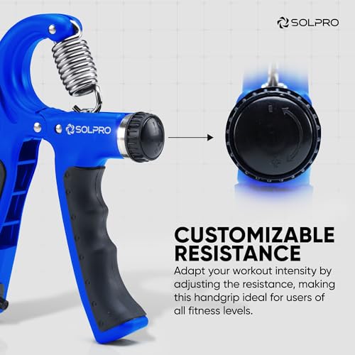 Image of Solpro Velgrip Adjustable Hand Grip Strengthener with Mechanical Counter for Men & Women | Adjustable 5 to 60 kg Resistance | Forearm, Wrist & Finger Strengthener | Home, Gym Workouts