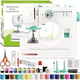BRICH Tragbare Elektrische Mini-Nähmaschine für Anfänger und nähmaschine kinder ab 8 Jahre | Mit 12 Nähprogrammen, LED-Beleuchtung & Umfangreichem 42-teiligem Zubehörset | Ideal für Reisen