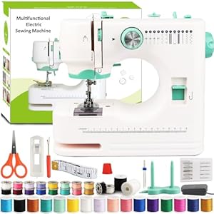BRICH Tragbare Elektrische Mini-Nähmaschine für Anfänger und nähmaschine kinder ab 8 Jahre | Mit 12 Nähprogrammen, LED-Beleuchtung & Umfangreichem 42-teiligem Zubehörset | Ideal für Reisen