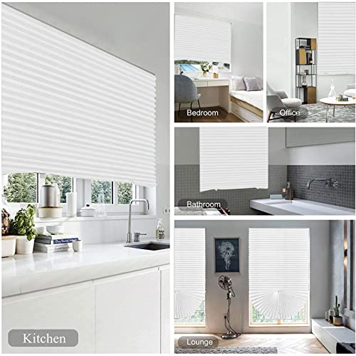 コードレス遮光シェード | プリーツ ライト フィルタリング ファブリック シェード,遮光ブラインド、部屋を暗くする窓のブラインド、家庭のキッチン、寝室、オフィス用 Smood [2]