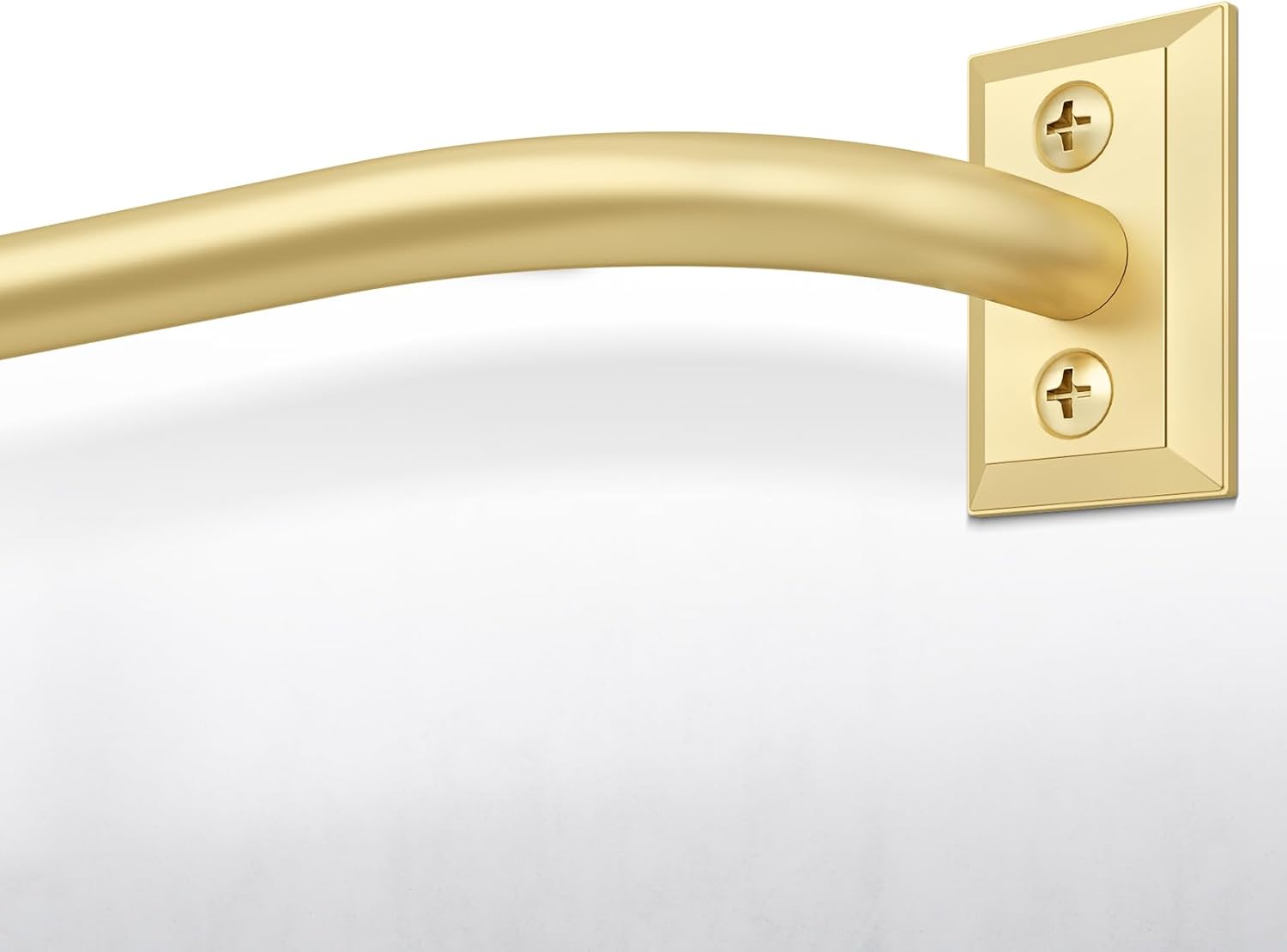 Hei!Dear Blackout Curtain Rod for Windows 48 to 84 inch (4-7Ft), Wrap Around Room Darkening Curtain Rods, 5/8" Samll Adjustable Modern Decorative Window rod,Gold ?48-90"?1 pack Gold