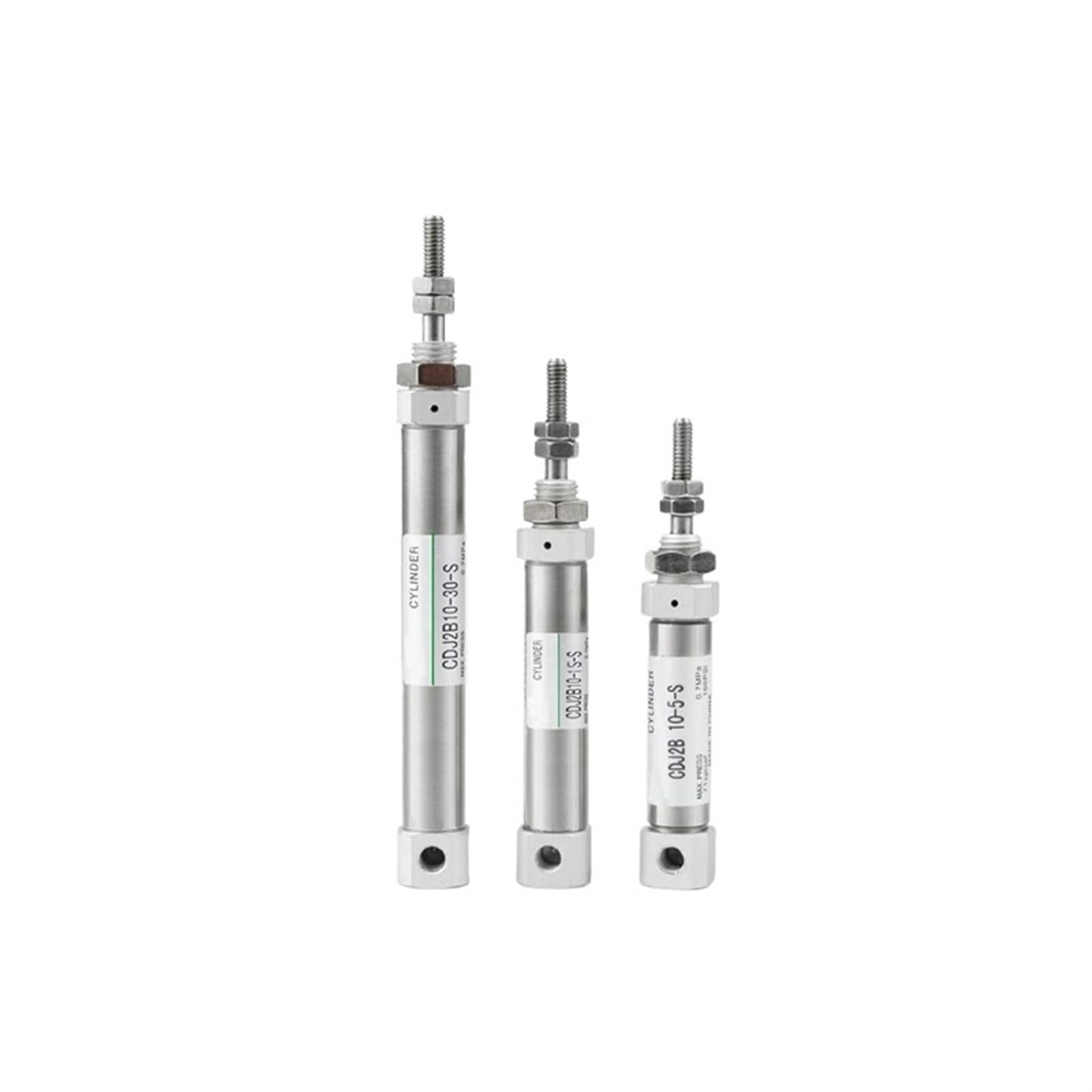 KXIWLUFV CDJ2B 10mm 16mm Bore Single Acting Spring Rod Small Air Cylinder CDJ2B10-5-S CJ2B 10-20S-30S-40S-50S CDJ2B16-5-S(Cdj2b16-10,With single action)