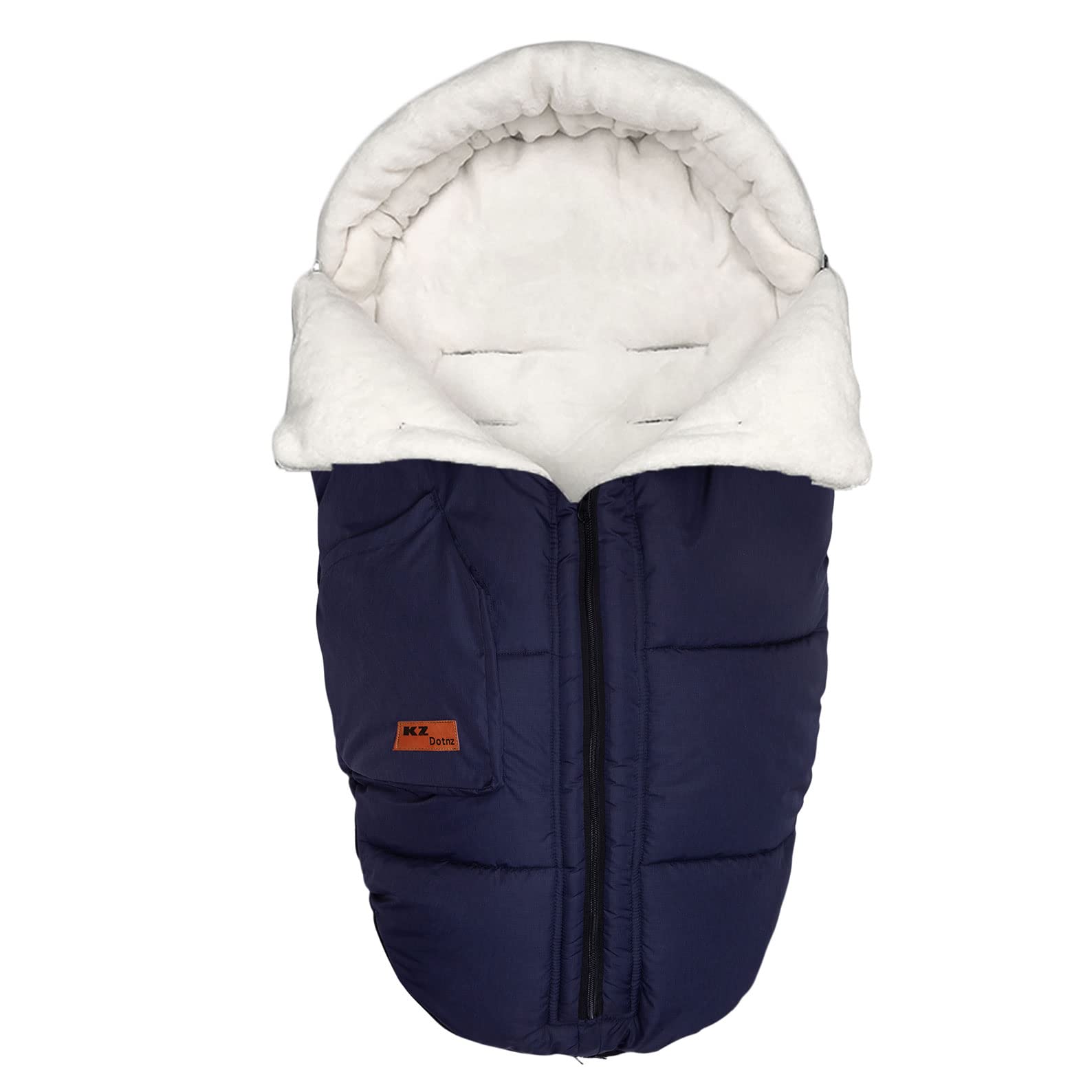 Saco universal para cochecito con cremalleras centrales laterales ajustables y botton, para cochecito con capucha suave, impermeable, cálido, para caminar al aire libre, bolsa de banderines