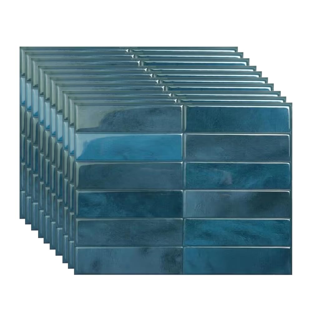 Pegatinas autoadhesivas de PVC 3D for azulejos metro | Multicolor for cocina, baño, chimenea y dormitorio: autoadhesivo 3D for despegar y pegar