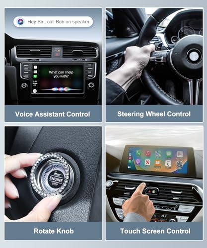 Adaptador Carplay sem fio para iPhone, converte dongle Carplay com fio para controle sem fio Plug &