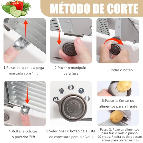 Profissional Cortador Fatiador, Mandolin, Pode ser Cortado em 18 Formatos Aços Inoxidáveis Mandoline