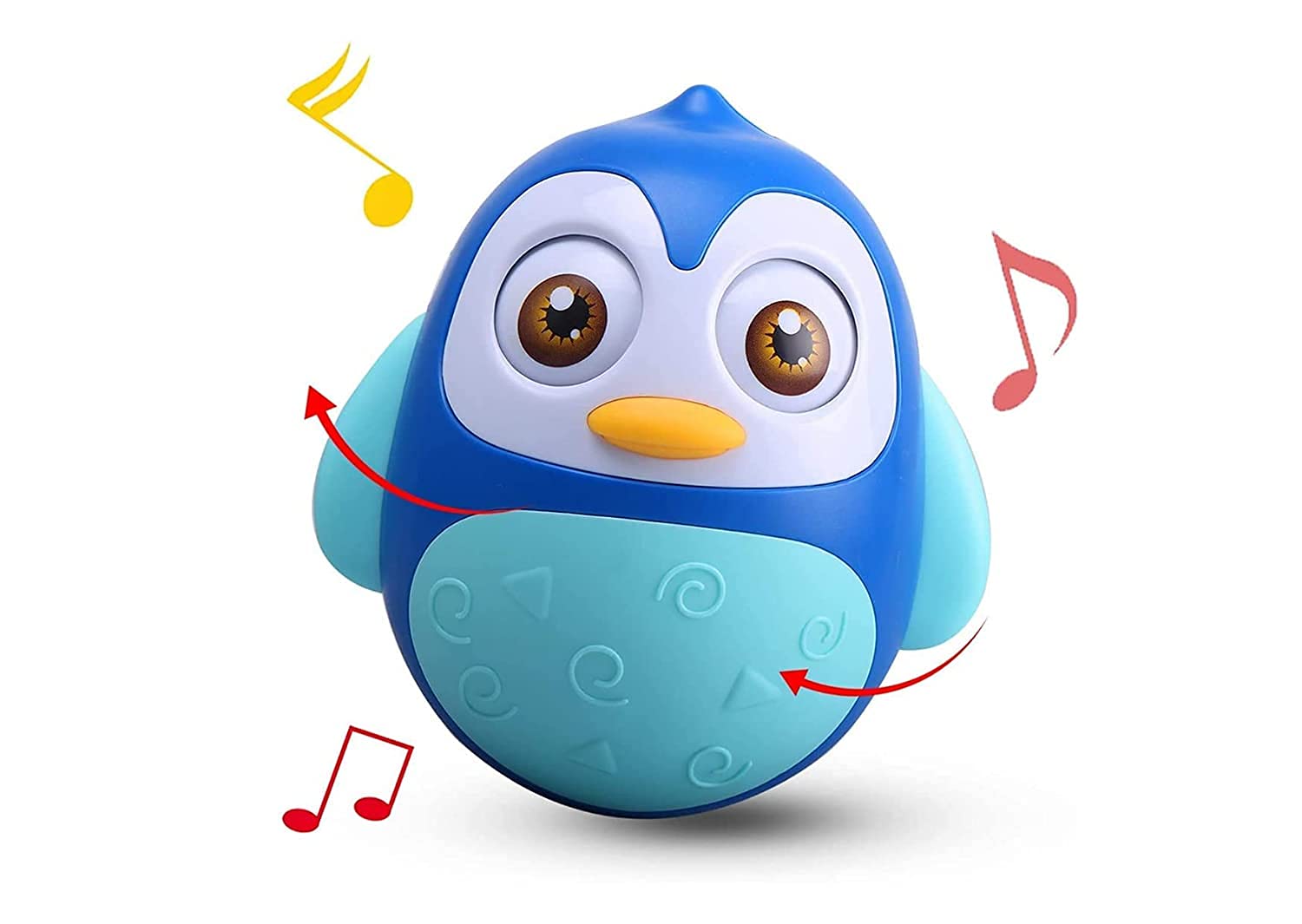 KINGZOMY® Roly Poly Toys for Babies Push & Shake Wobbling Bell Sounds Roly Poly Tumbler Doll (Multicolour) for Kids 0 to 1 Year Penguin I Size - 15 cm I Multicolor (B096W6ZCSD) Amazon Price History, Amazon Price Tracker