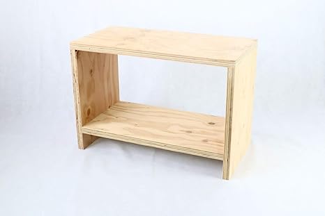 Amazon イエノlabo 600 300 4 図工室のイス 600 スツール Stool ベンチ 木製 収納 椅子 工作 雑誌収納 踏み台 スツール オンライン通販