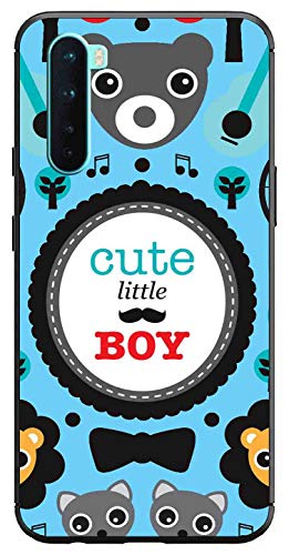 Image of Amazon Brand - Solimo Designer Cute Little Boy Blue Pattern Printed Soft & Flexible Hybrid Back Case Mobile Cover for OnePlus Nord