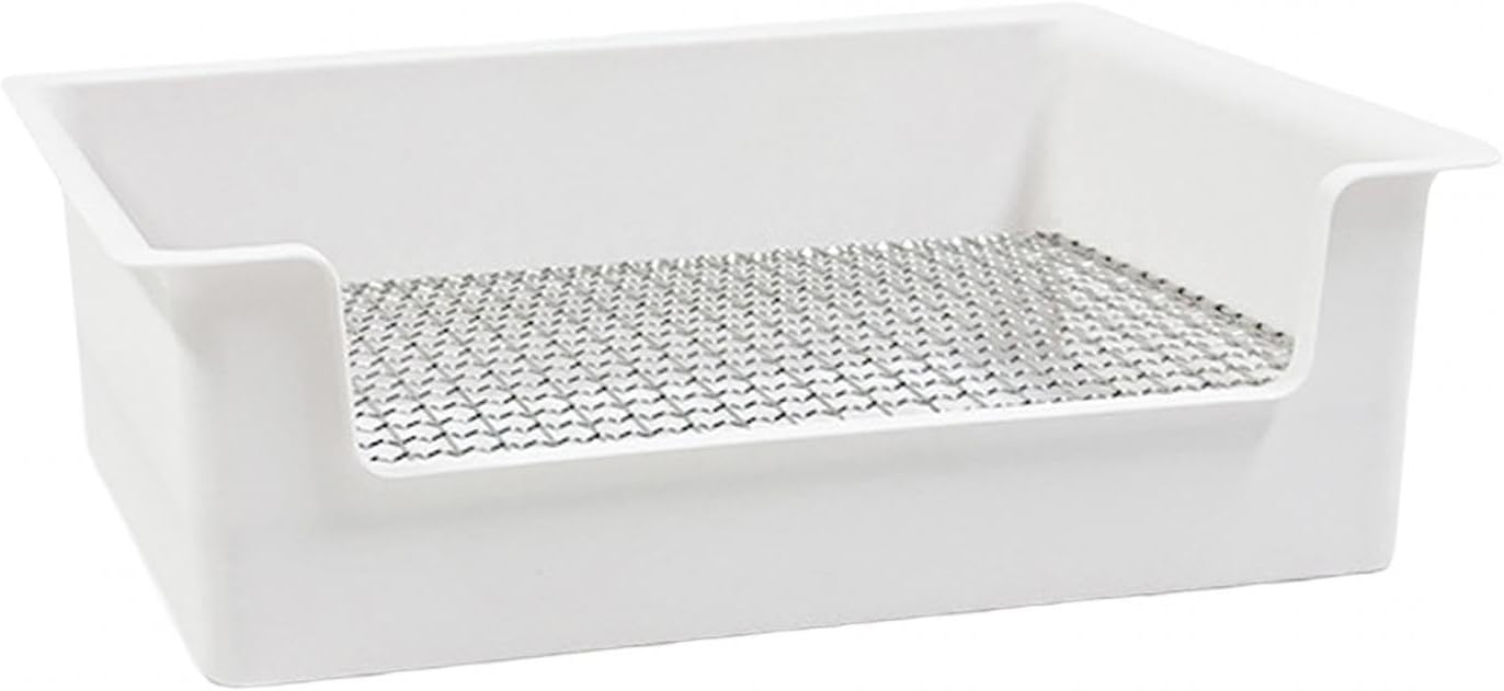 Sharplace Bac à litière pour Lapin avec Haut déflecteur pour Petit Animal, Blanche Amazon.fr