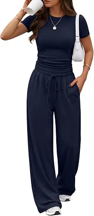 Trendy Queen Women's 2-Piece Summer Lounge Set with Pockets