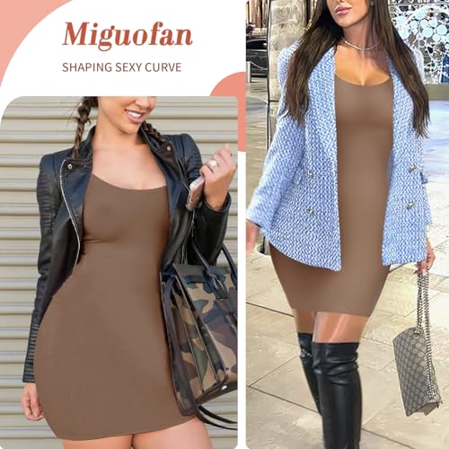 Image of Shapewear Slips for Under Dresses, Full Slip Dress for Women Tummy Control Body Shaper Seamless Shaping Dress