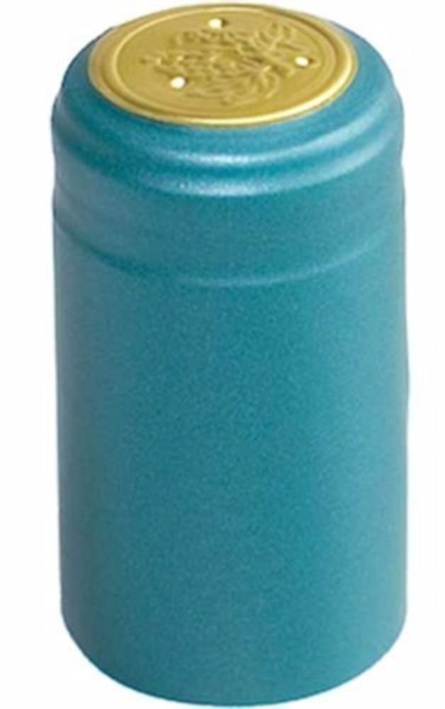 1 X Metallic Light Blue PVC Shrink Capsules-30 Per Bag by L.D.Carlson Company