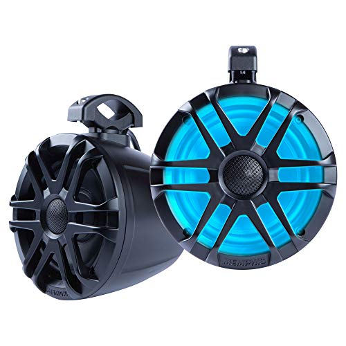 Memphis Audio MXA62PS 6.5" LED Coaxial Powerports Speaker Pods for Roll Bars, Black with LED