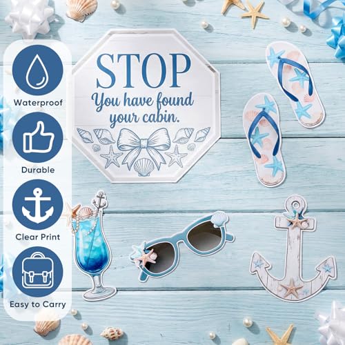 Image of Kanayu 6 Pcs Shell Cruise Door Decorations Magnetic Large Ship Decorations Magnets Anchor Cruise Decor Car Fridge Magnet Decal for Carnival Stateroom Door