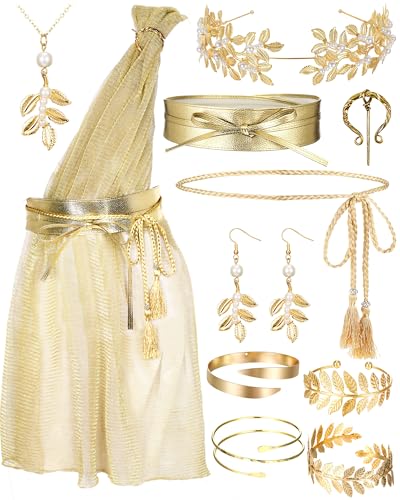 Tondiamo 11 Pieces Greek Goddess Costume Accessories Women Elegant