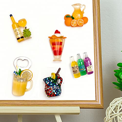 Imanes decorativos para refrigerador pack de 6 frutas 3D miniatura 5