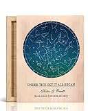 Bohva Star Map Printed on Wood