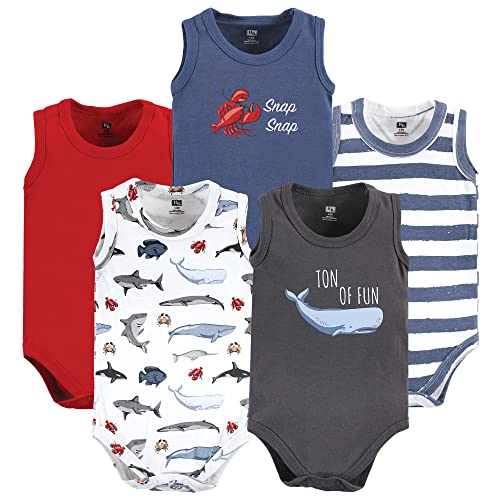 Image of Hudson Baby Unisex Baby Cotton Sleeveless Bodysuits