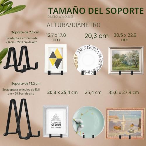 Miniatura 7 de Soporte Platos Caballete Mesa Expositor - 6 Piezas Negro Caballetes Decoracion De Plastico - Soporte Placas Para Exhibicion - Soportes Para Platos Decorativos Marcos De Fotos Libros - 3 Pulgadas