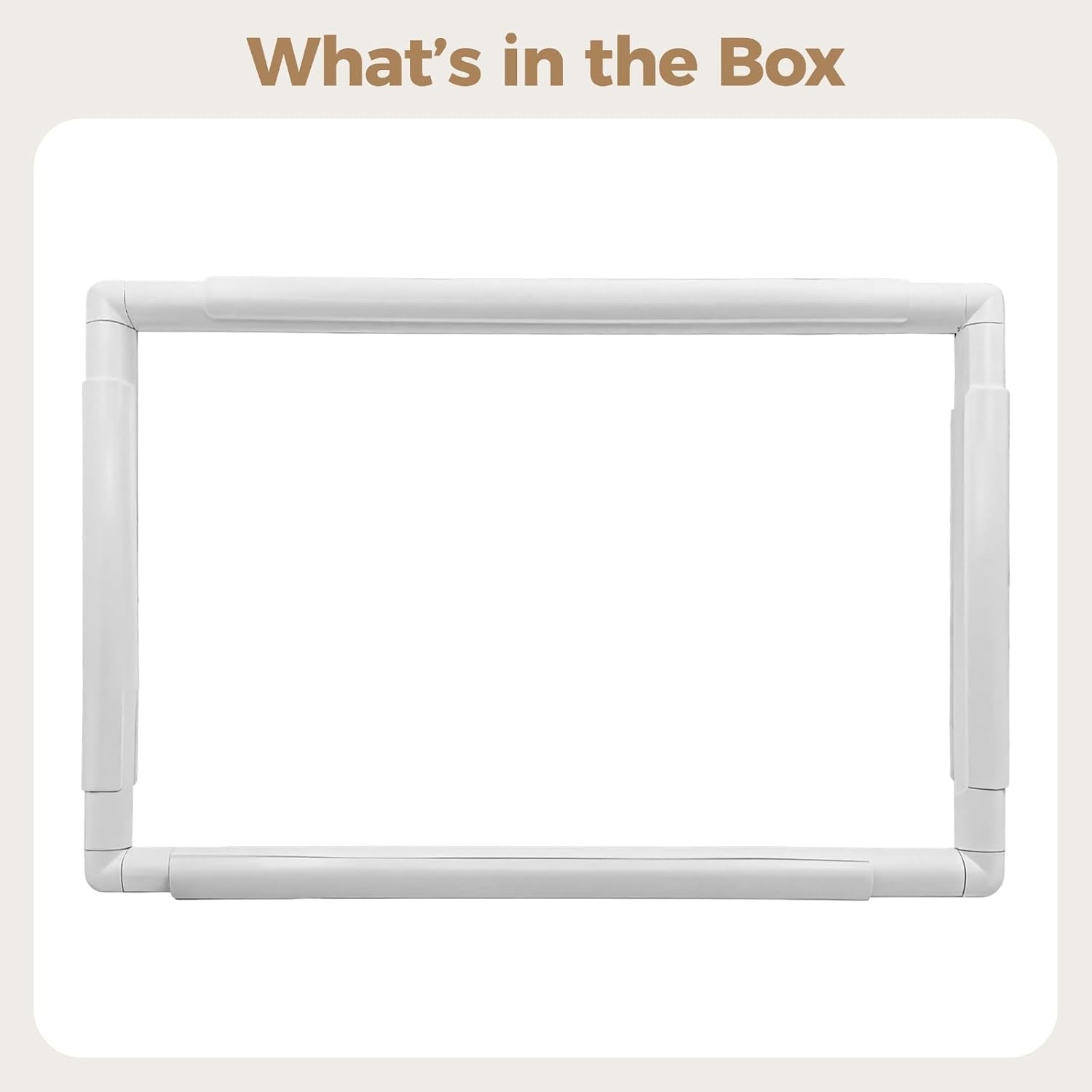 Plastic Q Snap Frame, Square Design for Cross Stitch, Quilting, Needlepoint, Embroidery, Silk Painting, Quick Assembly Frame